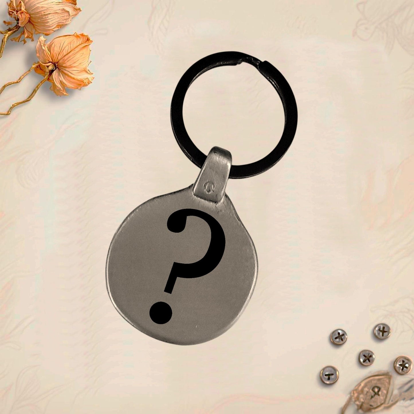 Custom Photo Keychain VK1 | Personalized Engraved Metal Pendant
