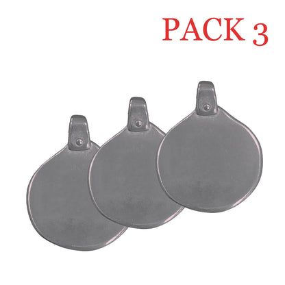 Blank Metal Keychain Bases Pack 3 | Circular Zinc Plates for Engraving