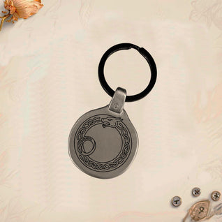 Vintage Celtic Symbol Keychain C31 - Handmade Zinc Amulet