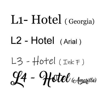 Hotel Room Keychain MR1 | Custom Engraved Logo & Text Zinc Metal