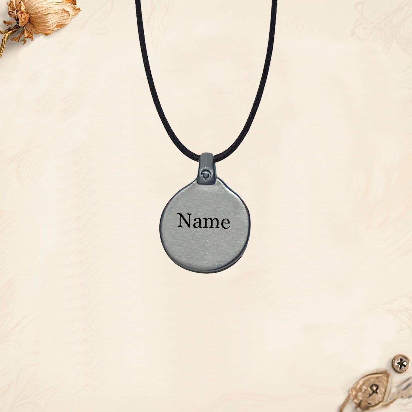 Blood Type Pendant Keychain GSP | Personalized Engraved Circular Metal (Copia)