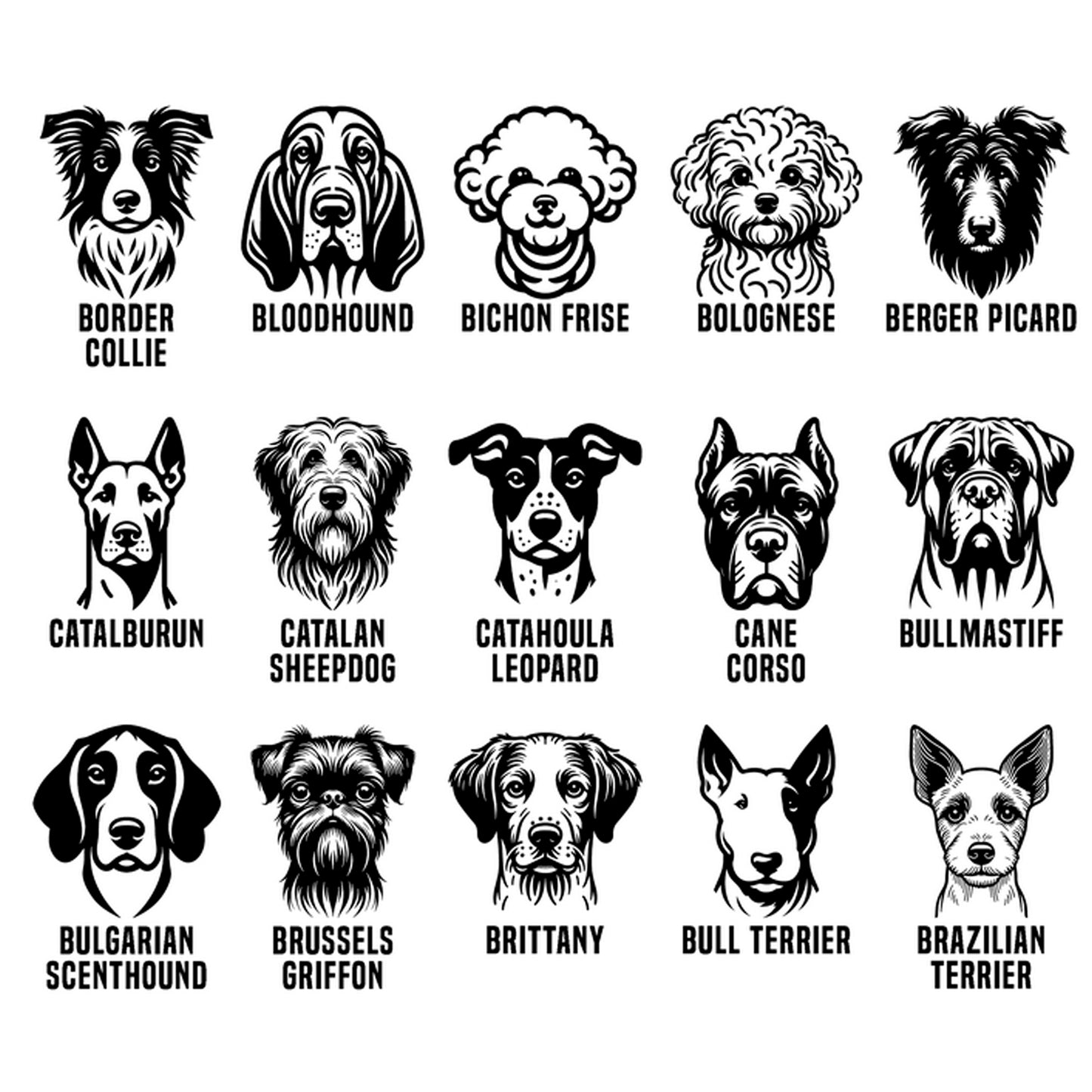 Llavero Grabado Mascota Perro Border, Berger, Bullmastiff VK03