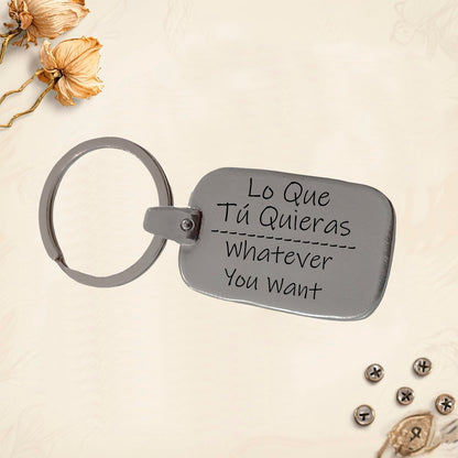 MV3 Llavero o Colgante para grabar imagen personalizada en placa de metal Rectangular Horizontal