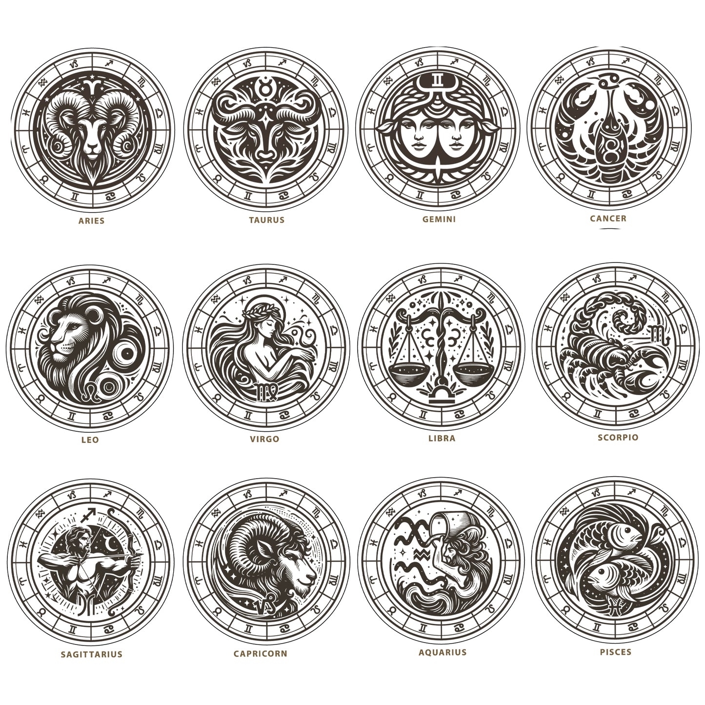 LLavero Grabado Horoscopo Zodiaco VK504