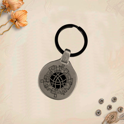 Llavero Amuleto Vintage Símbolos Celtas Pack4 grabado en metal. Únicos. Graba tú nombre.