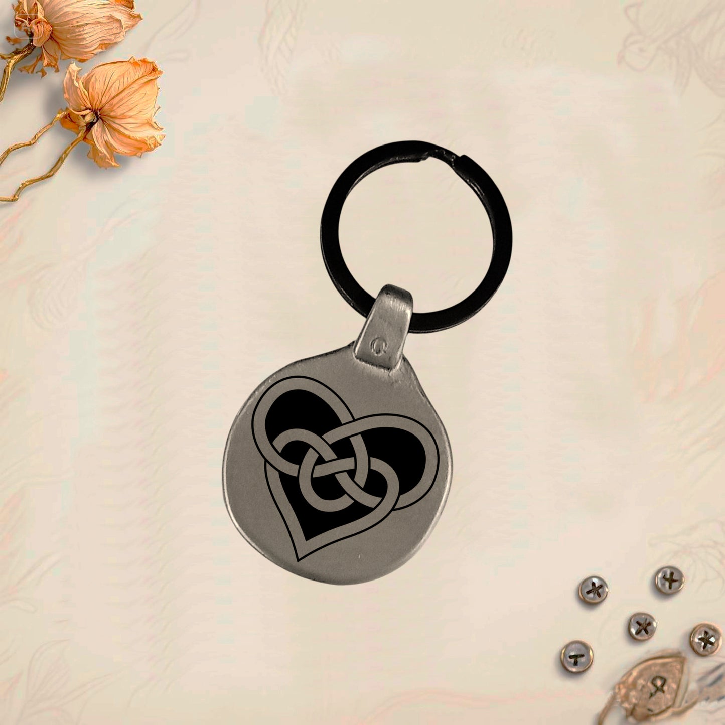 Vintage Celtic Keychain Pack 9 - Handmade Amulet | Engraved Metal