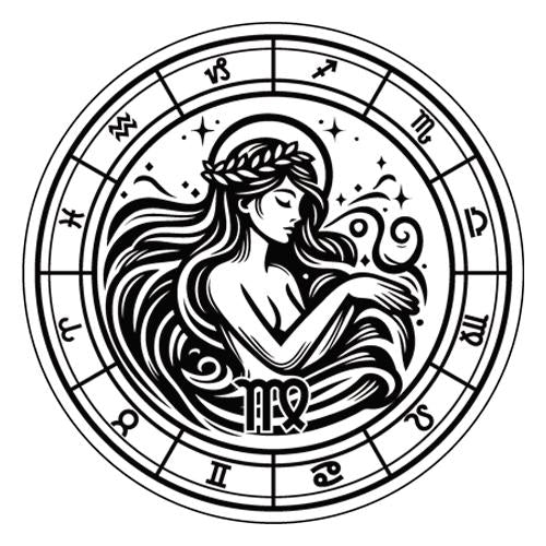 Personalized Virgo Zodiac Keychain | Engraved Metal