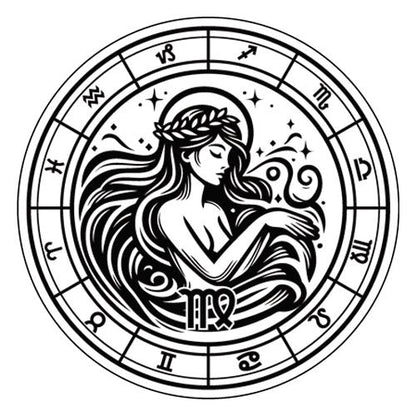 Personalized Virgo Zodiac Keychain | Engraved Metal