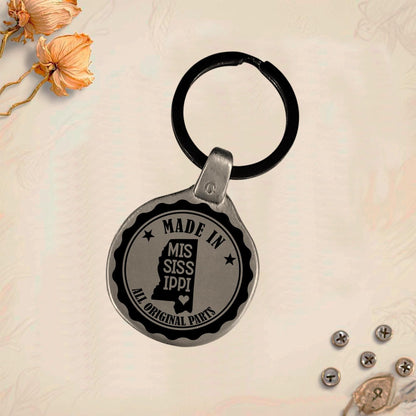 Llavero Vintage de los Estados de Massachusetts, Michigan, Minesota, Mississipi. Graba tú nombre.