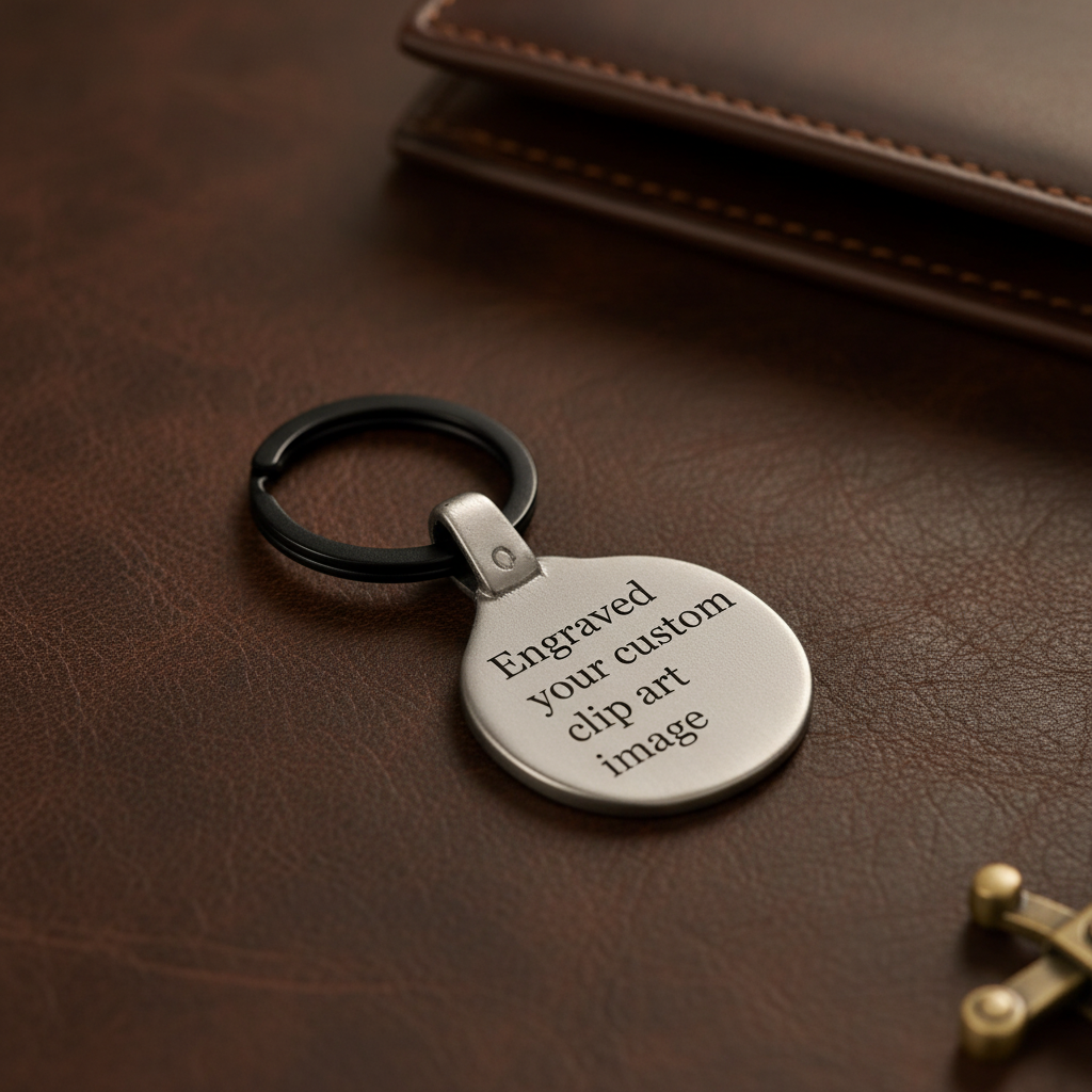 Custom Photo Keychain VK1 Personalized Engraved Metal Premium Lifestyle