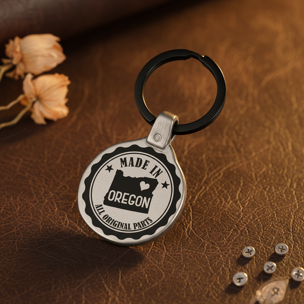 Vintage USA Keychain Oregon Pennsylvania Rhode Island South Carolina Premium Lifestyle
