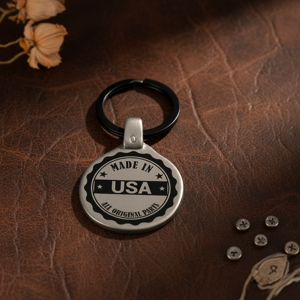 Vintage USA States Keychain Premium Lifestyle