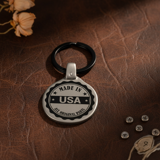 Vintage USA States Keychain Premium Lifestyle