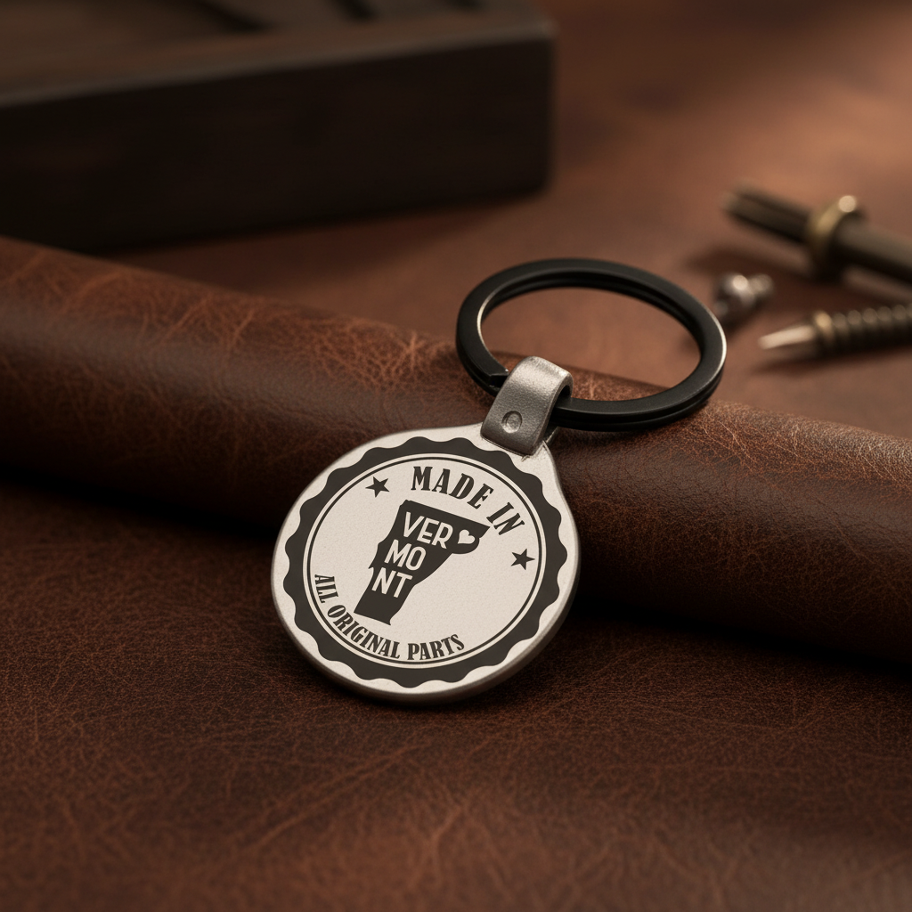 Vintage USA Keychain Vermont Virginia Washington Washington DC Premium Lifestyle