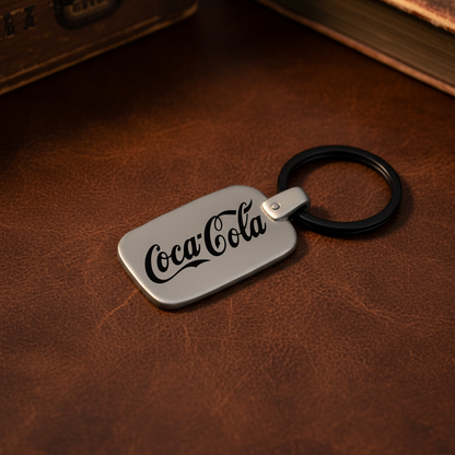 Vintage Coca Cola LA Keychain Engraved Metal Premium Lifestyle