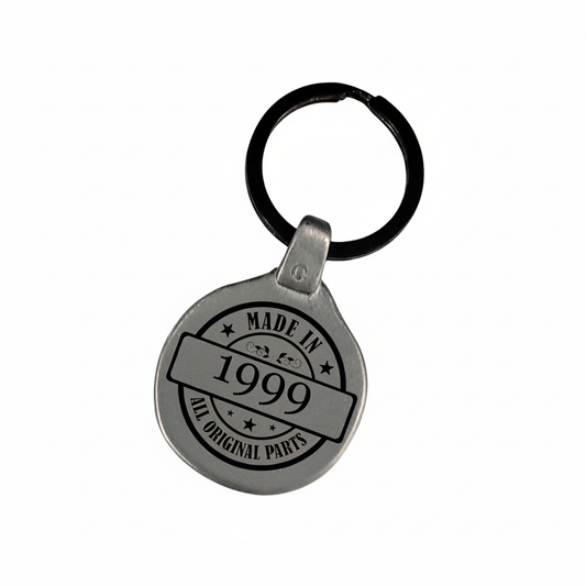 Personalized Vintage Birthday Keychain C2 Enhanced