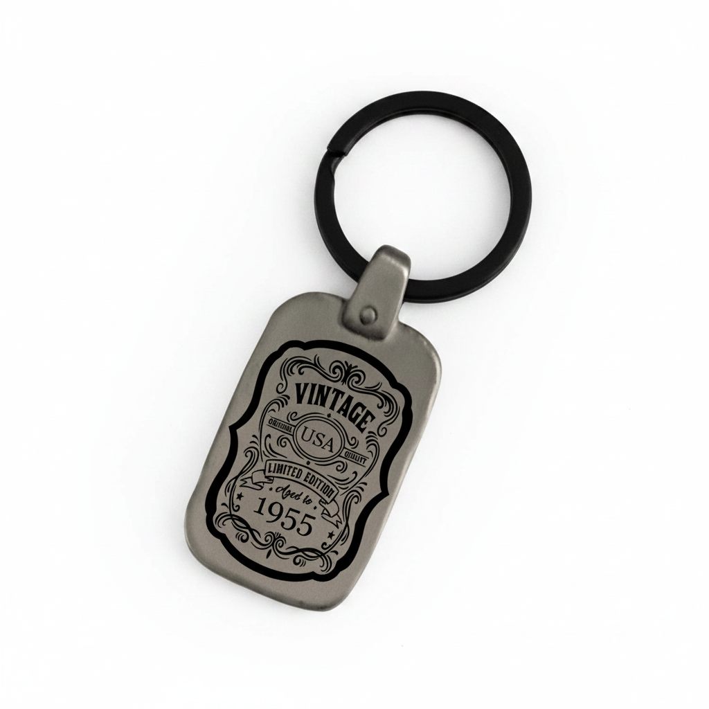 Personalized Vintage Birthday Keychain C9 Enhanced