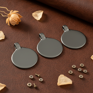 Blank Metal Keychain Bases Pack 3 Circular - Premium Lifestyle 3 Pieces