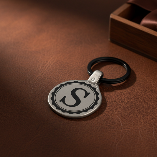 Vintage Letter Keychain S-Z Engraved Metal Premium Lifestyle