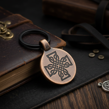 Vintage Celtic Symbol Keychain C11 - Premium Lifestyle Photography