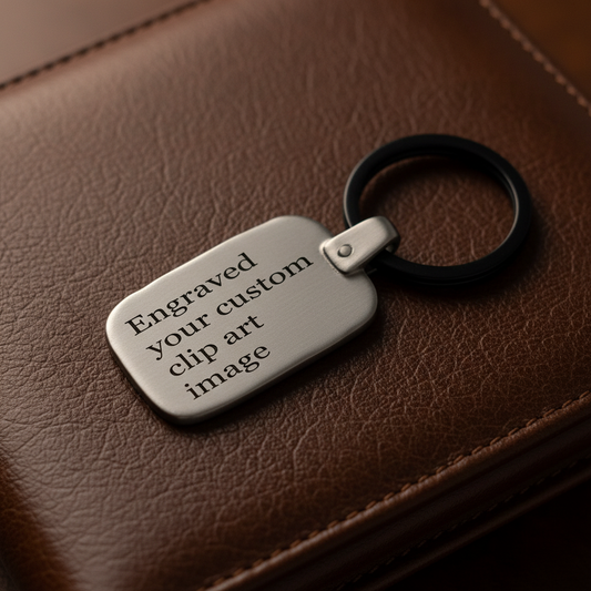 Custom Photo Keychain VK3 Personalized Horizontal Engraved Metal Premium Lifestyle